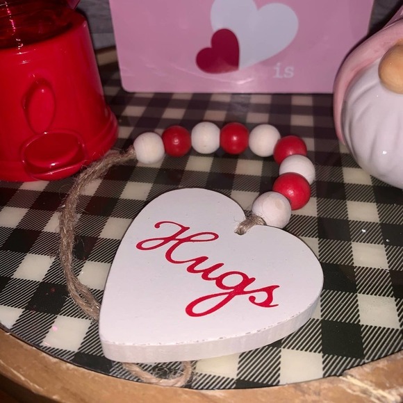 Valentines day Gnome, Mini Gumball Machine, Sign, beaded garland - Picture 4 of 6